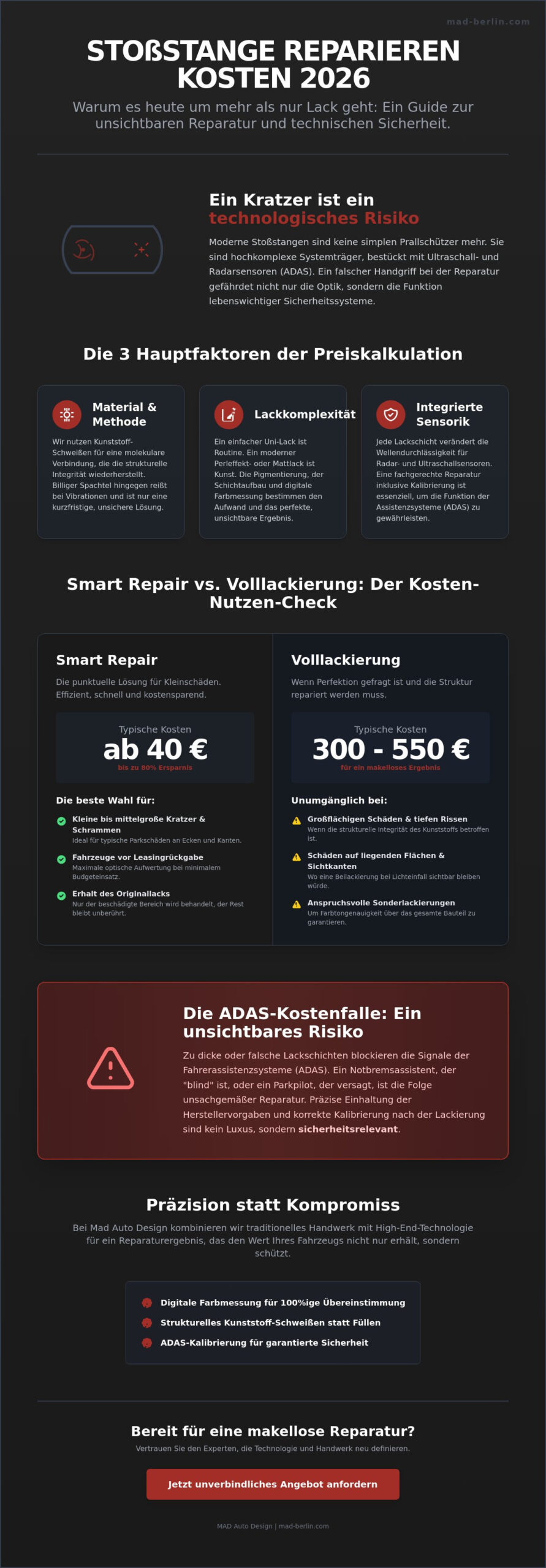 Stoßstange reparieren Kosten 2026: Ein Guide zu Präzision und Werterhalt