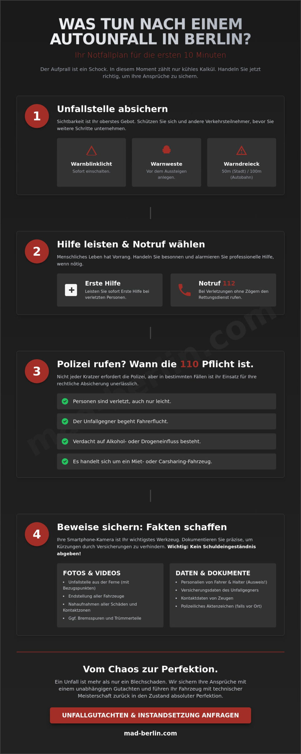 Was tun nach Autounfall in Berlin? Der 2026 Guide für schnelle Hilfe und perfekte Instandsetzung