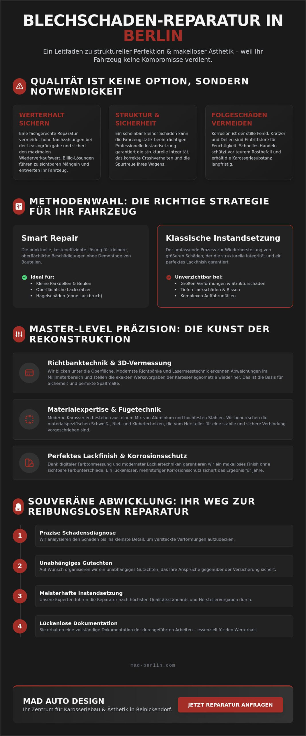 Blechschaden reparieren lassen in Berlin: Präzision und Werterhalt auf Master-Level