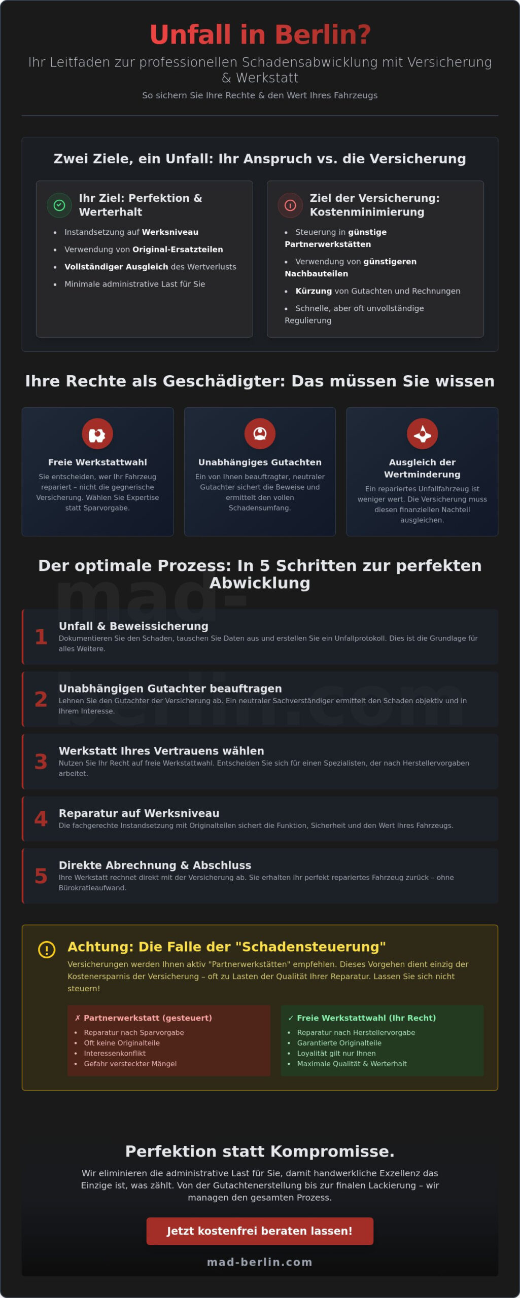 Schadensabwicklung mit Versicherung & Werkstatt in Berlin: Ihr Guide